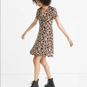 NWT Floral Dress with Faux-Wrap Style